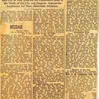 Digital images of newsclipping re Mayor Cornelius Clickner