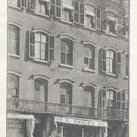 Printed B+W photograph of L. Hanley, Florist, 515 Washington St., Hoboken, no date, ca. 1905-1908.