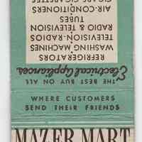 Twelve matchbooks from various Jersey City businesses or organizations, no date, ca. 1945 - 1960.