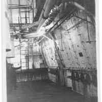 B+W photo of boilers in an unknown ship, Hoboken, no date, ca. 1940.