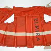 Life preserver from ferry boat "Elmira"; last run 11/22/1967.