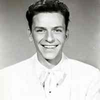 Black-and-white publicity photo of a young Frank Sinatra for MGM film "Till the Clouds Roll By", no place, no date, ca. 1946.