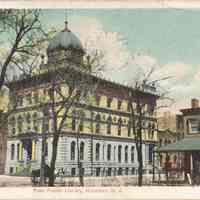 Postcard: Library, Hoboken, NJ