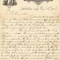 Letter (veto) from Mayor E.V.S. Besson, Hoboken, to City Council, January 13, 1882, re resolution on Board of Water Commissioners claims on arrears.