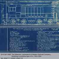 Diagrams: D.L. & W. Railroad, Switching Locomotive type 4-0-4, 1933-1934.