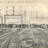 Postcard: Railroad, Hoboken, NJ