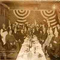 Sepia-tone group photo of the Celebration of Charles Weinacht