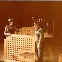 Digital scan of color photo of Bethlehem Steel Hoboken Shipyard, Hoboken, no date, circa 1970-1980.