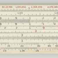 Slide rule, log-log duplex trig, model 4080-3, made by Keuffel & Esser Co., in Hoboken, n.d., ca. 1937-1940.