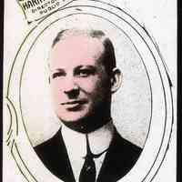 Lantern slide: Harry L. Schmulling, Director of Parks & Public Property (from Board of Commissioners, City of Hoboken, 1918.)