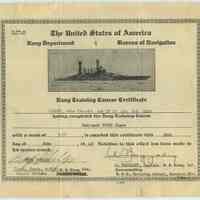          1: Navy Train Course Certificate, Radioman Third Class, 1942
   