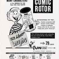 Ad: Comic Rotor, Fun-Craft Corp.,Playthings magazine, March 1951