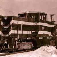 B+W negative: Hoboken Shore Railroad locomotive no. 701. Hoboken, n.d. ca. 1960-1978.