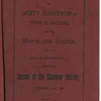 Report of City Surveyor Thos. H. McCann to the Mayor and Council of the City of Hoboken Upon the Survey of the Meadow District, December 12th, 1900.