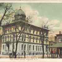 Postcard: Library, Hoboken, NJ