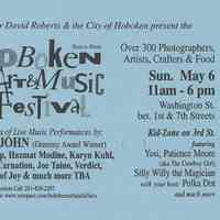 Postcard announcement for Hoboken Art & Music Festival, Sunday, May 6, [2007].