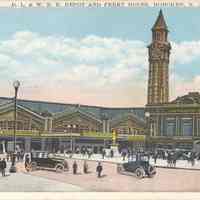 Postcard: Railroad, Hoboken, NJ