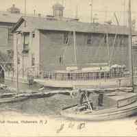 B+W Postcard: Atlantic Yacht Club House, Hoboken, NJ, 1907