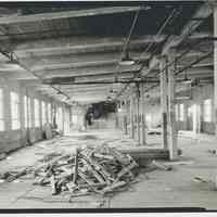 B+W photo of buildings, interiors and exteriors, of the Bethlehem Steel Shipyard, Hoboken Division, no date (ca 1990.)