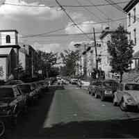 B+W photo of Garden Street looking north from Fifth St., Hoboken, 1986.