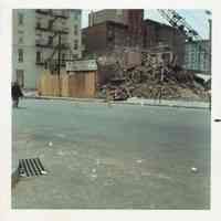 Image: color photo of the demolition of Nelson