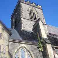          22: view of eas facade including window with tracery; buttress, tower
   