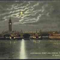 Postcard: Lackawanna RR, Hoboken, NJ