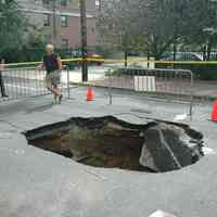          Color photos, 10, of a sinkhole on Bloomfield Street between Observer Highway and Newark St., Hoboken, July 8, 2006. picture number 1
   