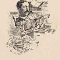 Caricature of Henry A. Gaede [Hoboken, n.d., ca. 1907-1916]. From album, "Just for Fun"; archives catalogue 2005.018.0001.