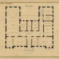 Architectural plan: City Hall Hoboken First Floor. F.G. Himpler, Architect & Civil Engineer. June 22, 1880. (Version 1)