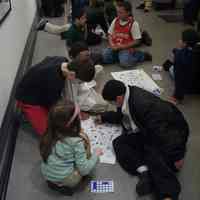 Digital images, 10, of a class visiting exhibition, Hoboken, The Past Seventy-Five Years: 1930-2005, HHM, Hoboken, November 30, 2005.
