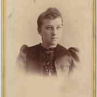 Cabinet photo of young woman, Hoboken, no date, ca. 1892-1900.