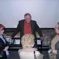 Digital image of Tom Hanley at lecture given by him at Hoboken Historical Museum, March, 2004.