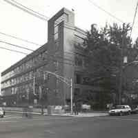 Digital image of B+W photo of former Maxwell House Coffee plant exterior, Can Factory, Hoboken, 2003.