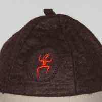 Beanie for Brownies uniform (Girl Scouts of America), worn by Nora Martinez (DeBenedetto) of Hoboken, N.J., ca. 1985.