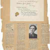          leaf 46 front: newsclippings 1949, 1951; certificate 1949
   