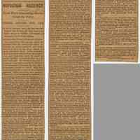 Article: HOBOCAN HACKINGH. Ferryboats; ferry. Extract from Winfield, published in Hoboken newspaper, Jan. 20, 1896.