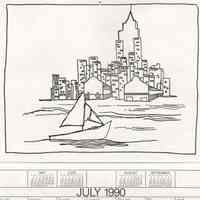          July 1990: river scene with buildings
   