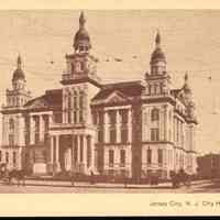 Postcard: City Hall, Jersey City, NJ