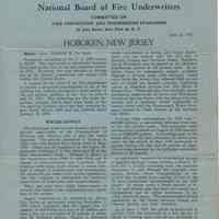 Report on the City of Hoboken, N.J. Supplementary Report File No. 244. June 1951. National Board of Fire Underwriters (N.Y.)