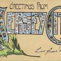 Postcard: Greetings, Jersey City, NJ