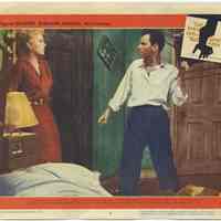 Lobby card (Sinatra film): The Man with the Golden Arm. Frank Sinatra, Eleanor Parker, Kim Novak. United Artists, 1956.