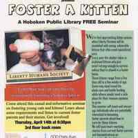          3: Foster a Kitten, April 14
   