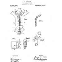          Gideon Sundback patent 1,060,378; filed April 2, 1908; issued Apr. 29, 1913
   