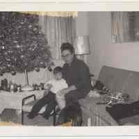 B+W photo of Grandmother Helen Smith & Janemarie Cunning (probably 15 Willow Terrace), Hoboken, Jan. 1, 1967.