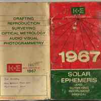Solar Ephemeris for 1967 & Surveying Instrument Manual. Published by Keuffel & Esser Co., N.Y., cpyrt. 1966.