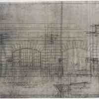 North Elevation of Baggage Room. Lackawanna R.R.Terminal & Hoboken Ferry Co. Sheet No. 322. Jan. 3, 1905. Kodalith photostatic copy.