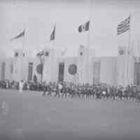 Digital image of photo of the Hoboken Playgrounds Field Band marching at the New York World