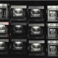 B+W negative contact sheet of images of Hoboken taken by John Conn. no date, [1976].