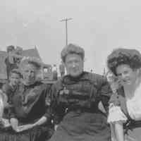 B+W negative image of 3 woman, no place, no date, ca. 1900-1910.